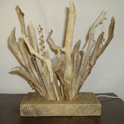 sculpture-lampe en bois flotté 2